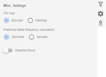 Settings button